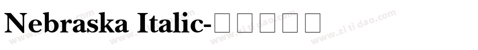 Nebraska Italic字体转换